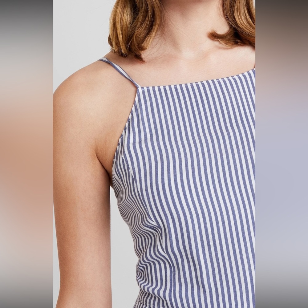 Abercrombie & Fitch Blue & White Striped Romper XS | Summer Beach Mini Romper - Picture 3 of 12